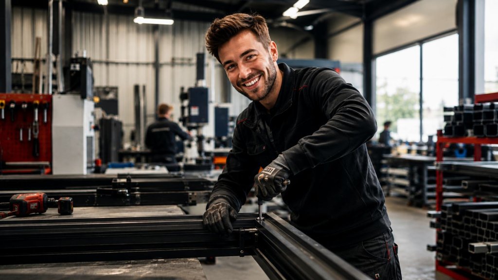 Vakmensen van Knook aan het werk